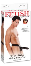 Big Daddy Hollow Strap On 10 Inch - Black
