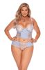 Elegant Moments Embroidered Mesh Cami with Matching Panty - 30080-1X