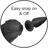 Tailz Grey Foxy Faux Fox Tail Butt Plug Black White