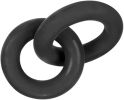 Hunkyjunk Duo Linked Cock & Ball Rings Tar Black