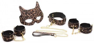 Wild Sex 7 Piece Bondage Set-Brown