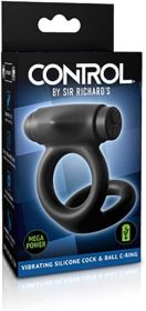 Sir Richard #039 Control Cock & Ball C-Ring Vibrating Black
