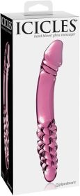 Icicles No 57 Glass Double Dildo Pink