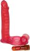 Double Penetrator C Ring With Bendable Dildo Red