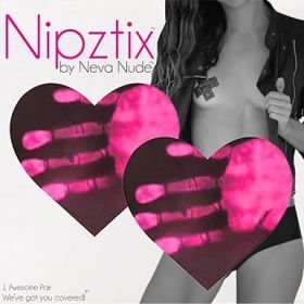 Neon Pinky Tink Temperature Reactive Heart Nipple Cover Pasties