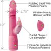Remote Control Thrusting Rabbit Pearl Vibrator Pink