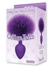 Cottontails Bunny Tail Silicone Butt Plug Purple
