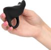 Silicone Rechargeable Remote Pleasurizer Ring Black