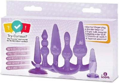 Try Curious Anal Plug Kit - Purple