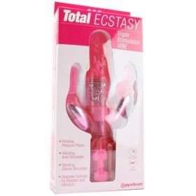 Total Ecstasy Triple Stimulator Pink Vibrator