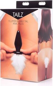 Tailz Fluffer Bunny Tail Glass Anal Plug