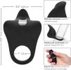 Silicone Rechargeable Remote Pleasurizer Ring Black