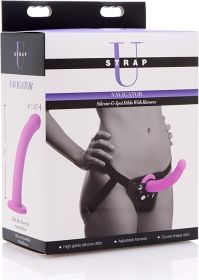 Strap U Navigator Silicone G-Spot Dildo With Harness