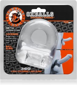 Oxballs 360 2-Way Cockring & Ballsling Clear