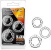 Stay Hard - Beaded Cock Rings - 3 Pack - Clear