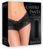 Cheeky Panty With Rechargeable Bullet Vibrator Black