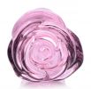 Pink Rose Glass Anal Plug - Small