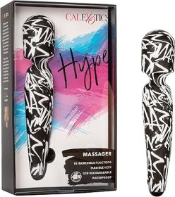 Hype Massager Body Massage Wand Black White