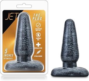Jet The Plug Black 5 inches Butt Plug