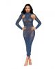 Bodystocking Gown Dmnd  - One Size - Navy