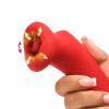 Plump Kiss Sucking and Vibrating Clitoral Stimulator - Red