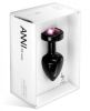 Diogol Anni Round Black T1 Butt Plug Fuchsia Pink