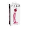 Icicles Hand Blown Glass Massager No 28 Pink