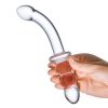 Glas 8 inches Ribbed G-Spot Glass Double Dildo