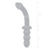 Glas 8 inches Ribbed G-Spot Glass Double Dildo