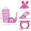 Basic Essentials Stretchy Vibrating Bunny Enhancer - Pink Rechargeable