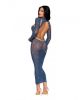 Bodystocking Gown Dmnd  - One Size - Navy