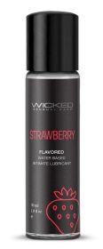 Aqua Strawberry Flavored Water Based Intimate Lubricant - 1 Fl. Oz.