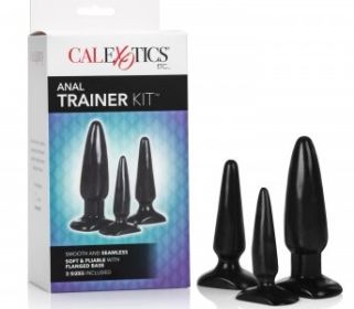 Anal Trainer Kit 3 Butt Plugs Black