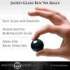 Jaded Glass Ben Wa Balls Green