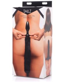 Tailz Midnight Fox Tail Glass Anal Plug Black