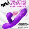 Thrusting and Sucking Rabbit Vibrator - Purple