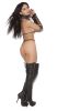 3pc Set Leather string bra top and G-string - L1937