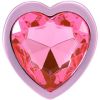 Booty Bling Metal Heart Plug - Small - Pink