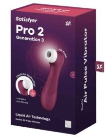 Satisfyer Pro 2 Generation 3 Liquid Air Technology - Red Wine