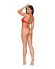 Teddy Dmnd With Pink Hearts- One Size - Red