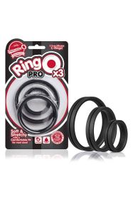 Ringo Pro X3 Black 3 Silicone Cock Rings