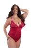 Dramatic Lace Teddy - Tango Red - QS