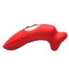 Plump Kiss Sucking and Vibrating Clitoral Stimulator - Red