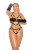 Elegant Moments Vinyl thong back strap Teddy Queen Size  - V2164X