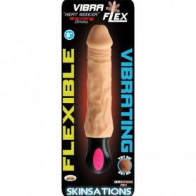 Skinsations Vibra -  Flex Heat Seeker - Flexible Warming Dildo With 12 Frequencies