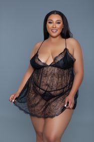 2269 Daisy 2 Piece (Color:: Black, BLK: 3X)