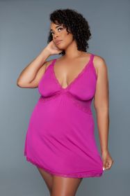 2239 Alexi Slip (Color:: Pink, BLK: 1X)