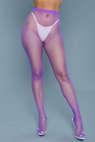 2302 Up All Night Pantyhose (Color:: Purple, BLK: OS)