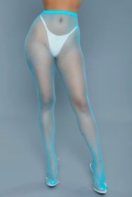 2302 Up All Night Pantyhose (Color:: Turquoise, BLK: OS)