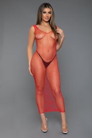 2362 Unleash Me Dress (Color:: Red, BLK: OS)